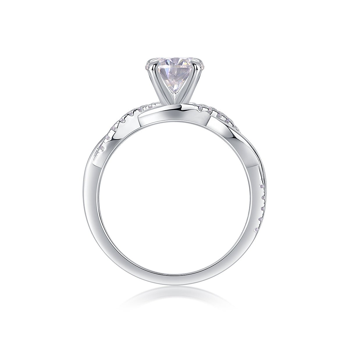 Looking Forward To Your Return - A 1-carat Top-quality Moissanite S925 Silver Platinum-plated Diamond Wedding Ring. The Ring Can Be Inspected With A Diamond Pen - IVOIRART.COM