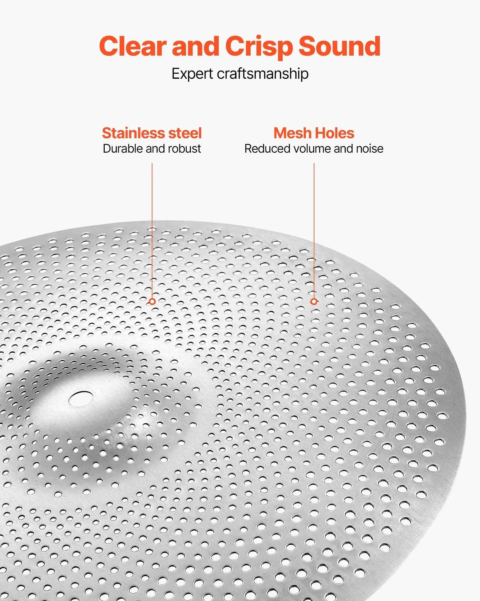 Ensemble de Cymbales Silencieuses pour Batterie, 4 Pièces en Alliage Cuivre - IVOIRART.COM