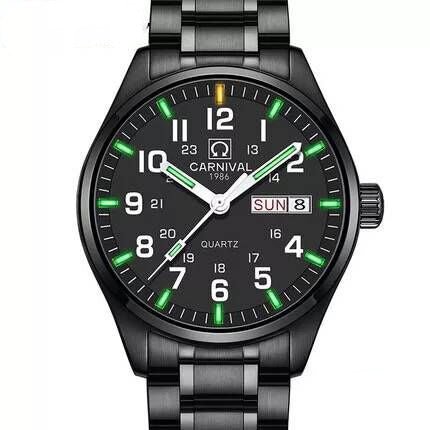 Luminous Middle-aged And Elderly Mechanical Men's Watch Large Digital Dial Non-tritium Waterproof Dad Watch Quartz - IVOIRART.COM