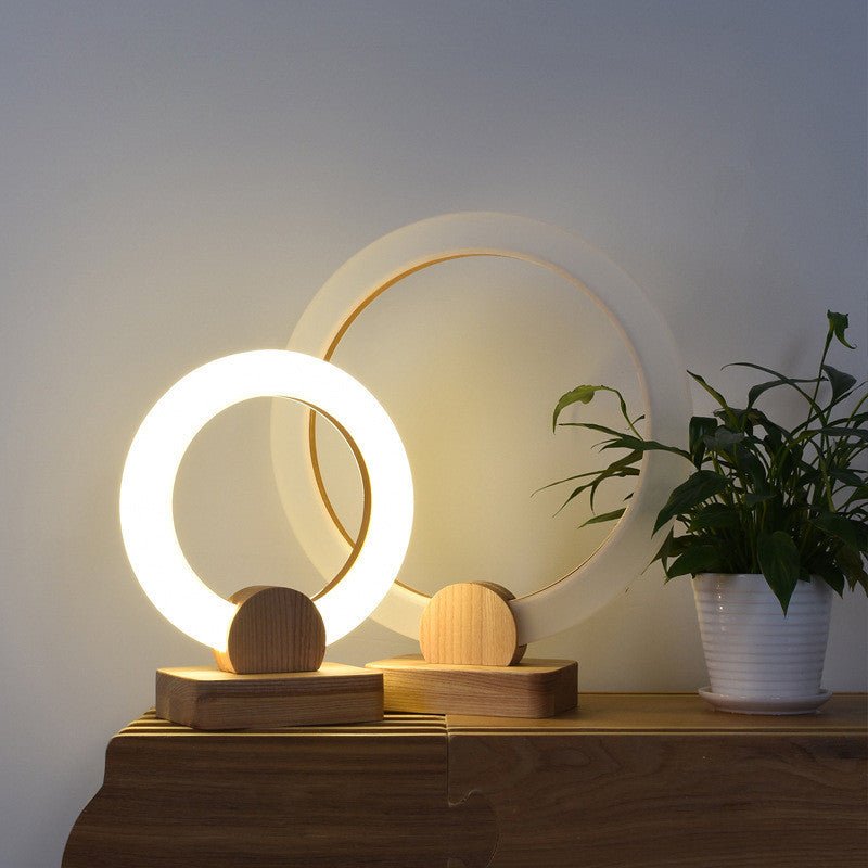 Lustre circulaire en bois style nordique pour salon et salle à manger déco art - IVOIRART.COM