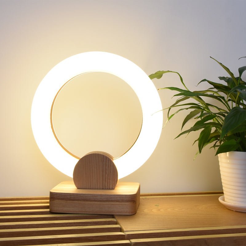Lustre circulaire en bois style nordique pour salon et salle à manger déco art - IVOIRART.COM