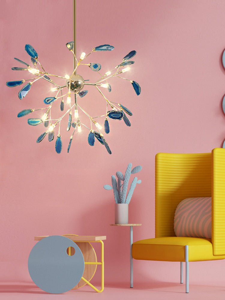 Lustre Créatif Minimaliste Moderne Nordic Firefly Onyx - Design Épuré Élégant - IVOIRART.COM