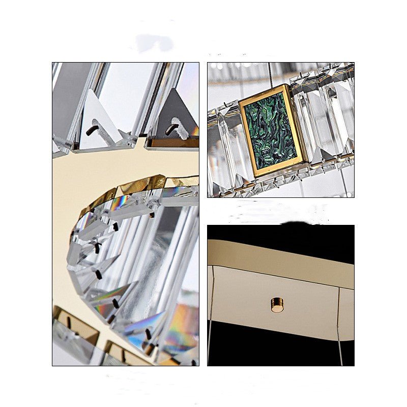 Lustre Cristal Luxe Léger pour Salon Salle à Manger Chambre Bureau Éclatant - IVOIRART.COM