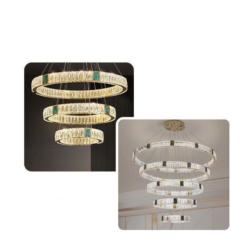 Lustre Cristal Luxe Léger pour Salon Salle à Manger Chambre Bureau Éclatant - IVOIRART.COM