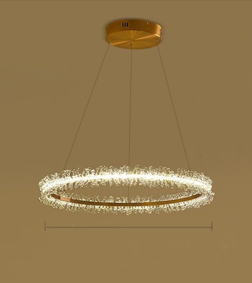 Lustre cristal salon moderne plaqué or électrolytique avec télécommande intégrée - IVOIRART.COM