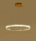 Lustre cristal salon moderne plaqué or électrolytique avec télécommande intégrée - IVOIRART.COM