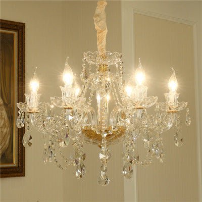 Lustre de Luxe en Cristal Élégant pour Salon, Hauteur Réglable 0,6 m, LED - IVOIRART.COM