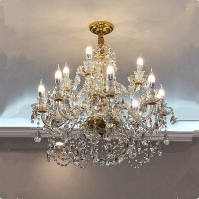 Lustre de Luxe en Cristal Élégant pour Salon, Hauteur Réglable 0,6 m, LED - IVOIRART.COM