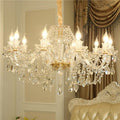 Lustre de Luxe en Cristal Élégant pour Salon, Hauteur Réglable 0,6 m, LED - IVOIRART.COM