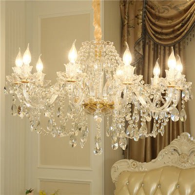Lustre de Luxe en Cristal Élégant pour Salon, Hauteur Réglable 0,6 m, LED - IVOIRART.COM