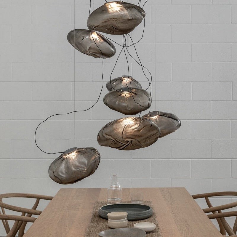 Lustre décoratif en verre lumière postmoderne luxe léger style contemporain - IVOIRART.COM