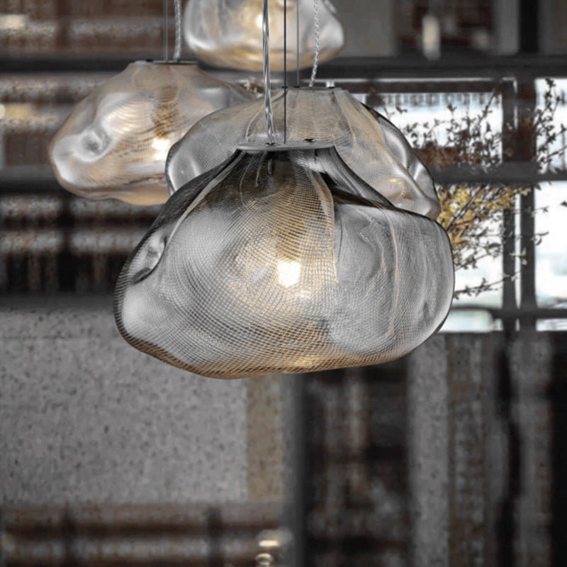 Lustre décoratif en verre lumière postmoderne luxe léger style contemporain - IVOIRART.COM