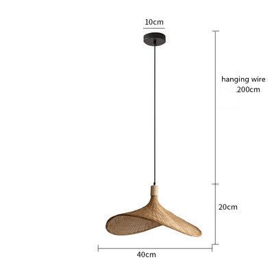 Lustre en Bambou Nouveau Style Japonais avec Lampe LED - Design Authentique - IVOIRART.COM