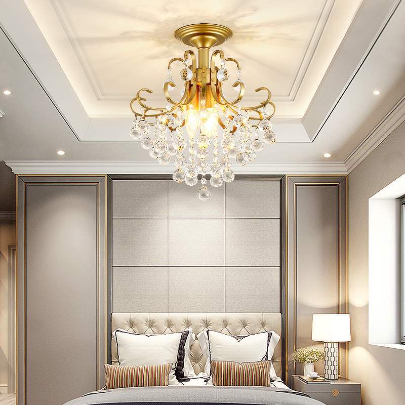 Lustre en cristal européen de petit restaurant américain luxueux et léger - IVOIRART.COM