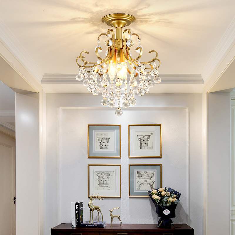 Lustre en cristal européen de petit restaurant américain luxueux et léger - IVOIRART.COM