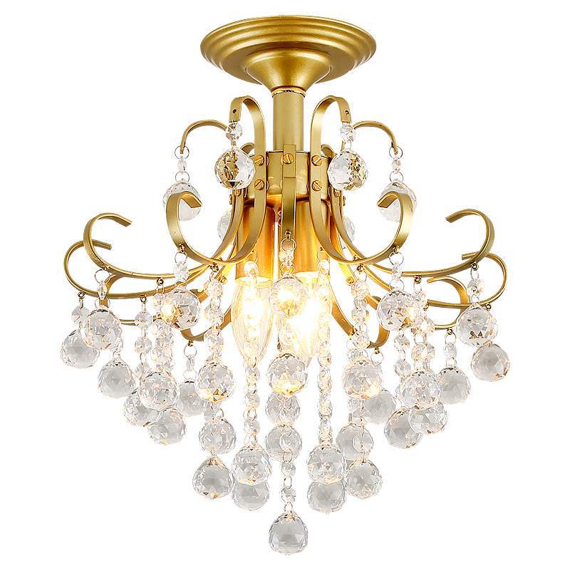 Lustre en cristal européen de petit restaurant américain luxueux et léger - IVOIRART.COM