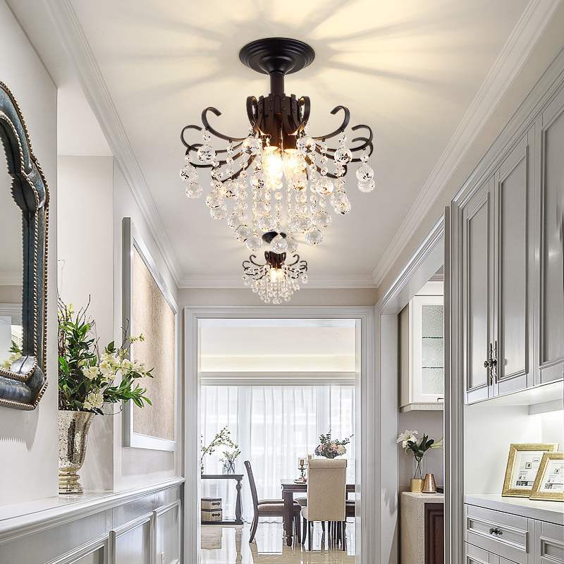 Lustre en cristal européen de petit restaurant américain luxueux et léger - IVOIRART.COM