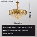 Lustre en cristal pour salon en acier inoxydable - Éclairage LED élégant - IVOIRART.COM