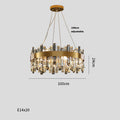 Lustre en Cristal pour Salon Lumières Simples en Acier Inoxydable Élégant - IVOIRART.COM