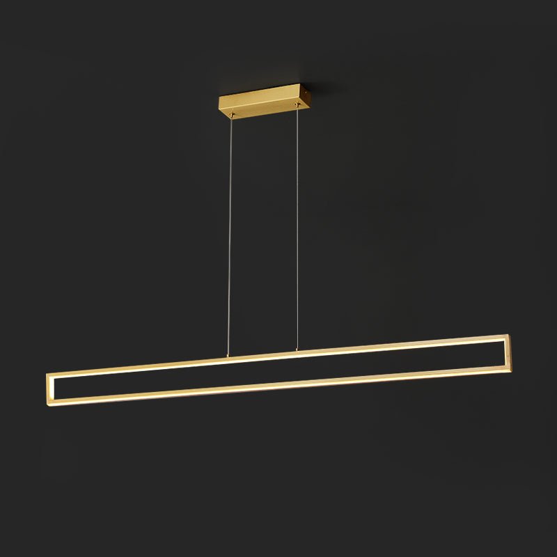 Lustre en cuivre massif, design simple et luxueux, éclairage LED bicolore 101-121 - IVOIRART.COM