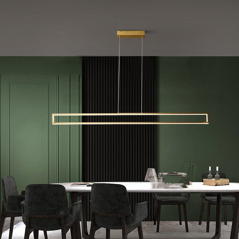 Lustre en cuivre massif, design simple et luxueux, éclairage LED bicolore 101-121 - IVOIRART.COM
