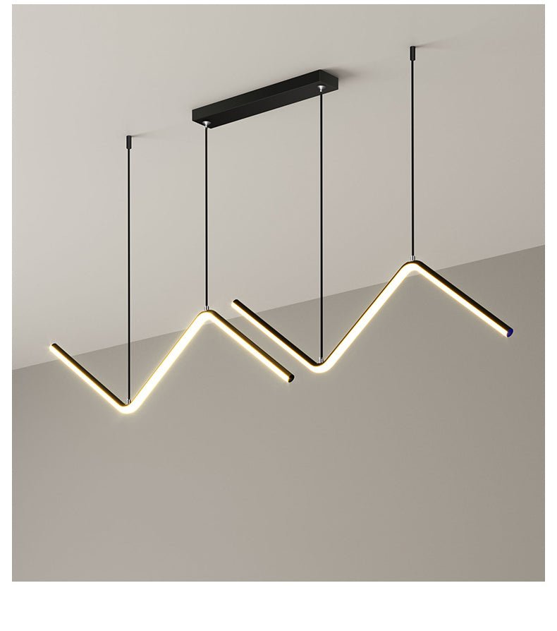 Lustre LED au design minimaliste pour salon, chambre, cuisine - Luminaire mural artistique suspendu - IVOIRART.COM