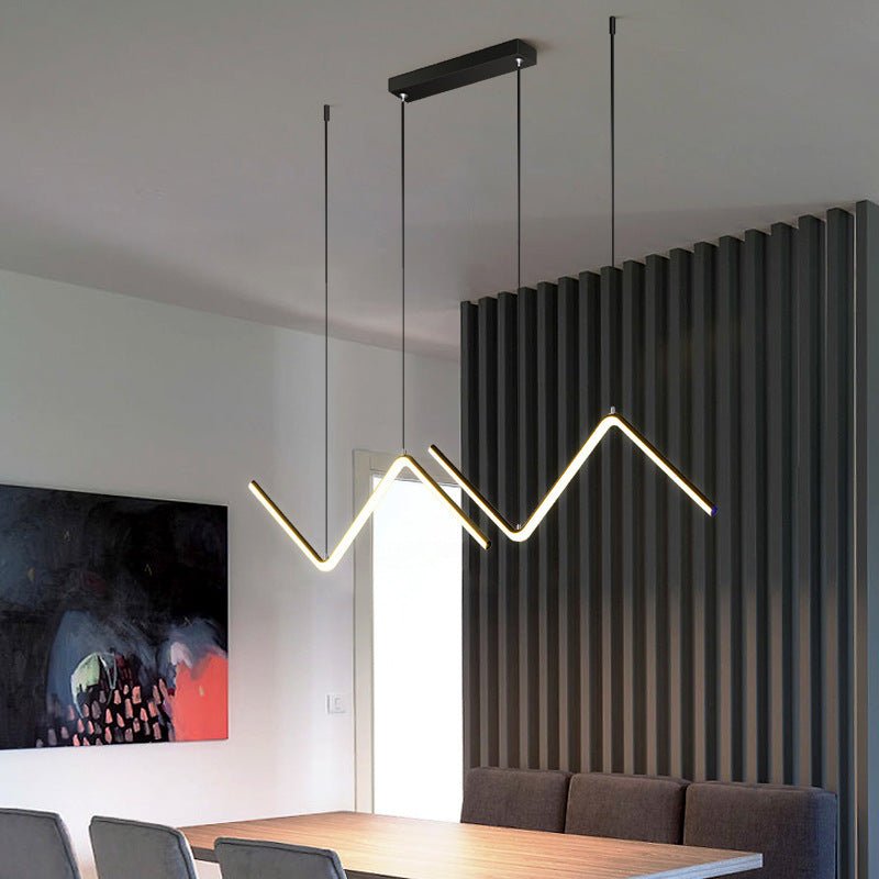 Lustre LED au design minimaliste pour salon, chambre, cuisine - Luminaire mural artistique suspendu - IVOIRART.COM