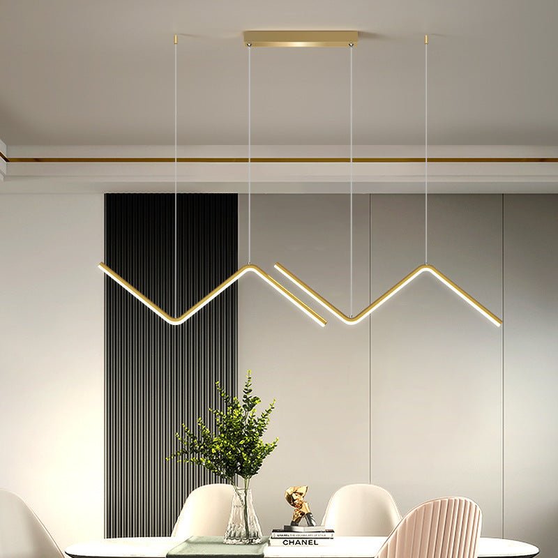 Lustre LED au design minimaliste pour salon, chambre, cuisine - Luminaire mural artistique suspendu - IVOIRART.COM