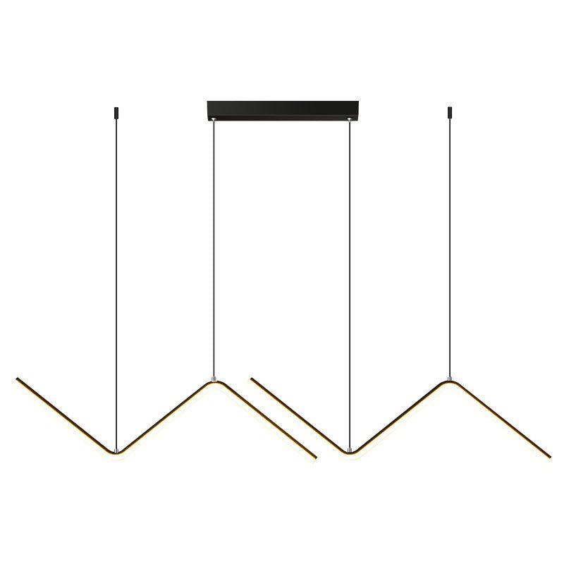 Lustre LED au design minimaliste pour salon, chambre, cuisine - Luminaire mural artistique suspendu - IVOIRART.COM