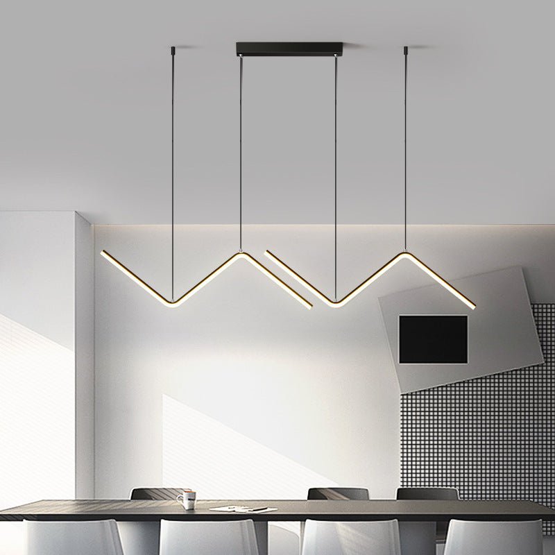 Lustre LED au design minimaliste pour salon, chambre, cuisine - Luminaire mural artistique suspendu - IVOIRART.COM