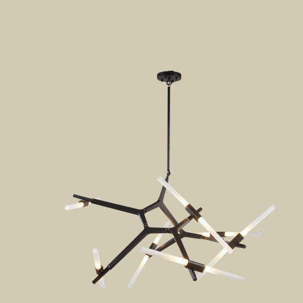 Lustre moderne irrégulier salon et salle à manger minimaliste, suspension design - IVOIRART.COM