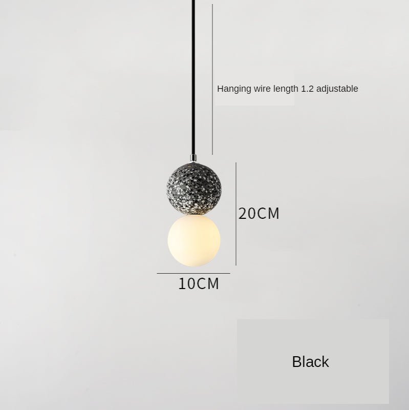 Lustre Petit Moderne en Terrazzo de Ciment Style Nordique pour Bar & Restaurant - IVOIRART.COM