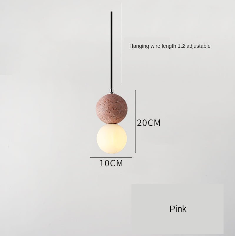 Lustre Petit Moderne en Terrazzo de Ciment Style Nordique pour Bar & Restaurant - IVOIRART.COM
