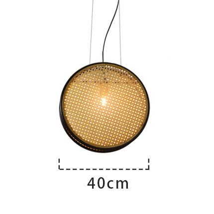 Lustre rétro créatif en rotin pour restaurant, lampe suspendue élégante et unique - IVOIRART.COM