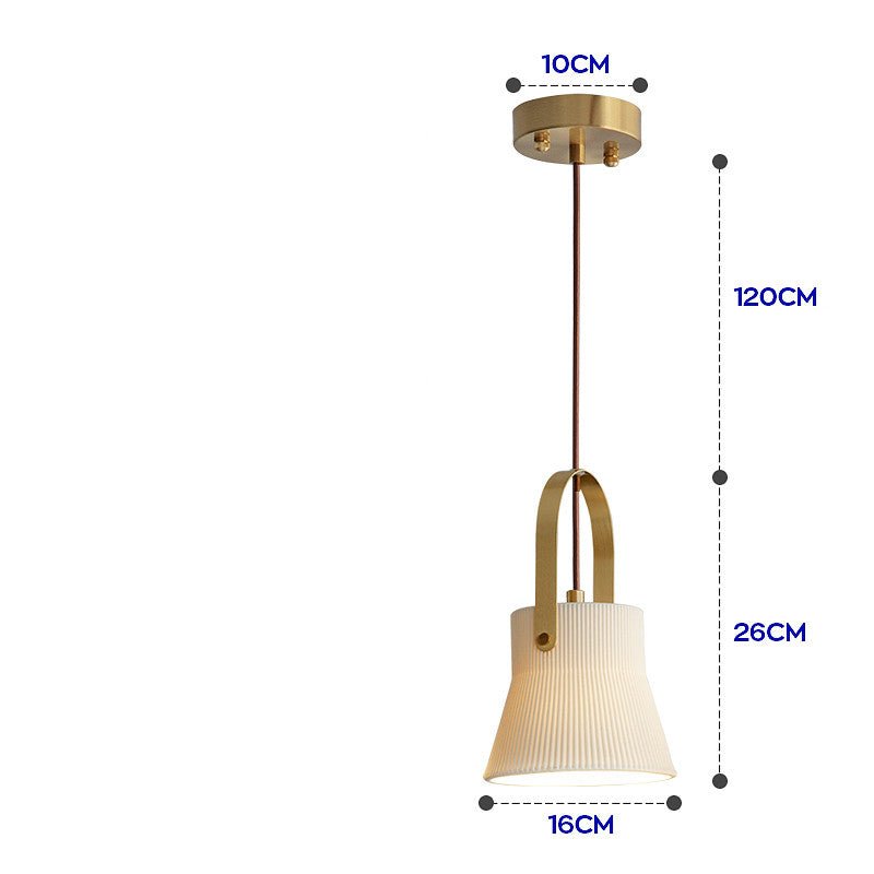 Lustre Scandinave Japonais en Porcelaine Créative et Translucide Lumineux - IVOIRART.COM