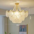 Luxury Pearl Shell Glass Living Room Pendant Lamp - IVOIRART.COM