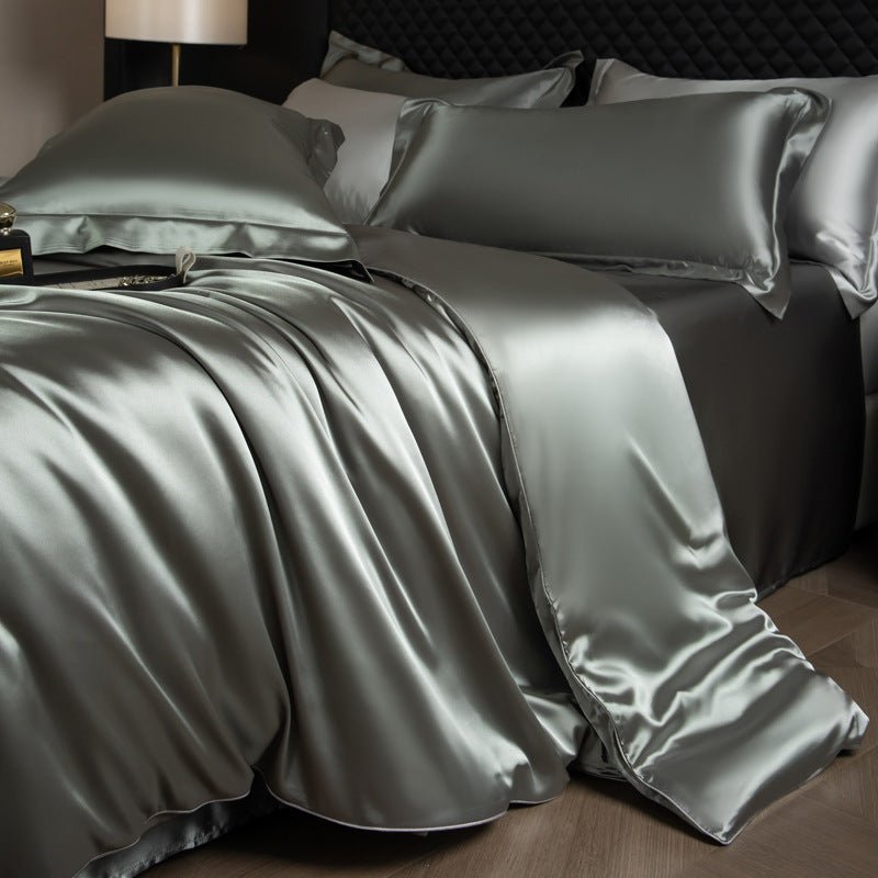 Luxury Real Double Sided Silk Naked-Sleep Duvet Cover Set - IVOIRART.COM
