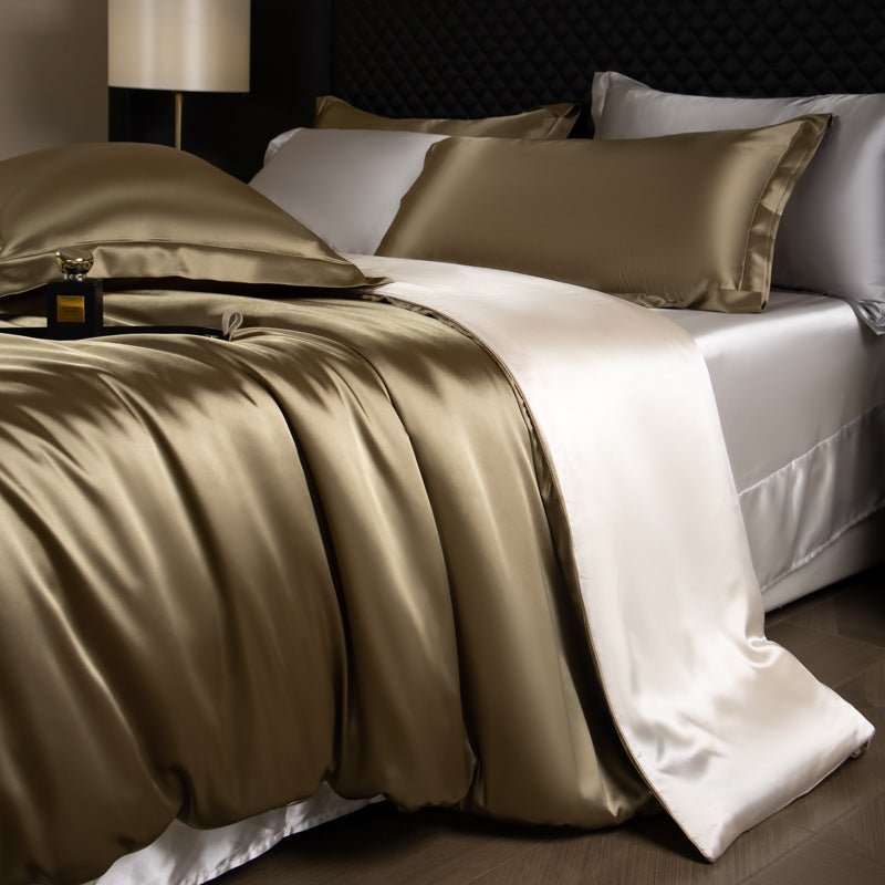 Luxury Real Double Sided Silk Naked-Sleep Duvet Cover Set - IVOIRART.COM