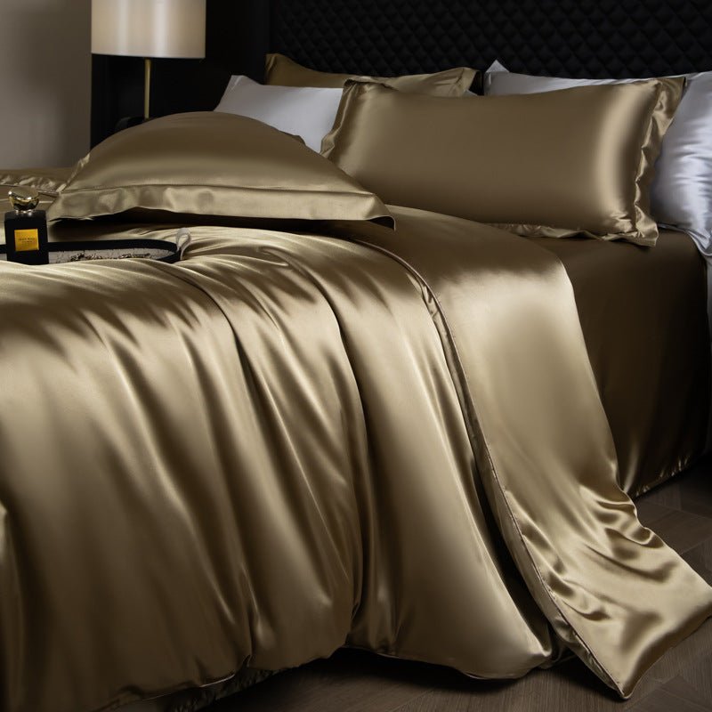 Luxury Real Double Sided Silk Naked-Sleep Duvet Cover Set - IVOIRART.COM