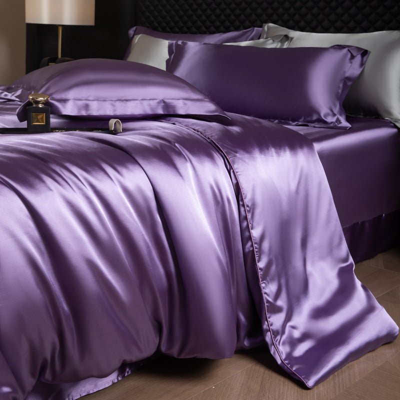 Luxury Real Double Sided Silk Naked-Sleep Duvet Cover Set - IVOIRART.COM