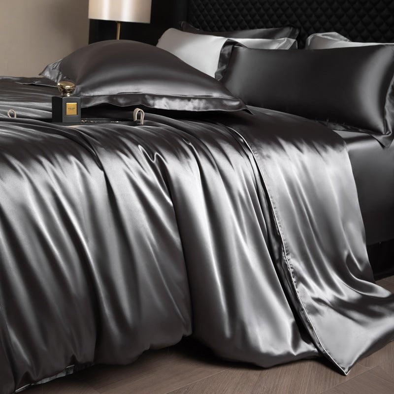 Luxury Real Double Sided Silk Naked-Sleep Duvet Cover Set - IVOIRART.COM