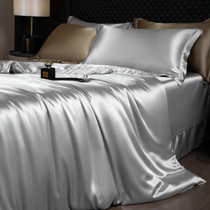 Luxury Real Double Sided Silk Naked-Sleep Duvet Cover Set - IVOIRART.COM