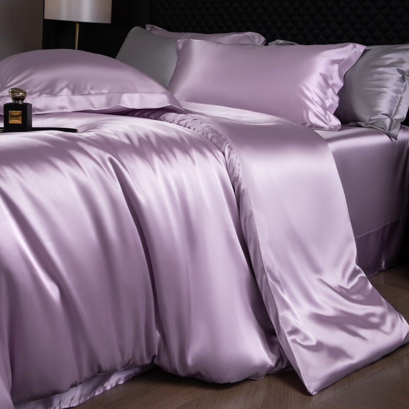 Luxury Real Double Sided Silk Naked-Sleep Duvet Cover Set - IVOIRART.COM