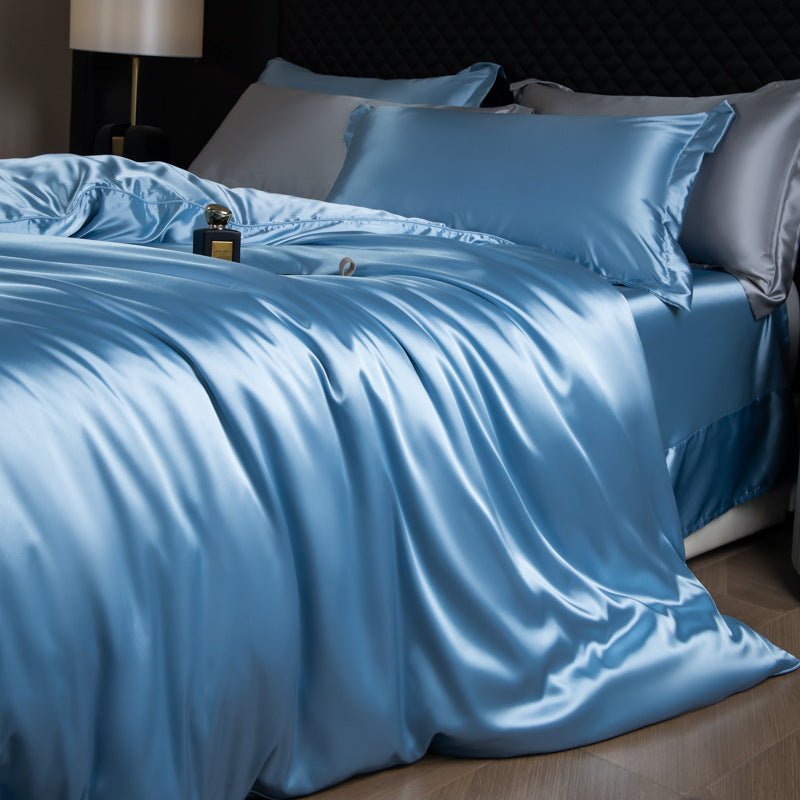 Luxury Real Double Sided Silk Naked-Sleep Duvet Cover Set - IVOIRART.COM