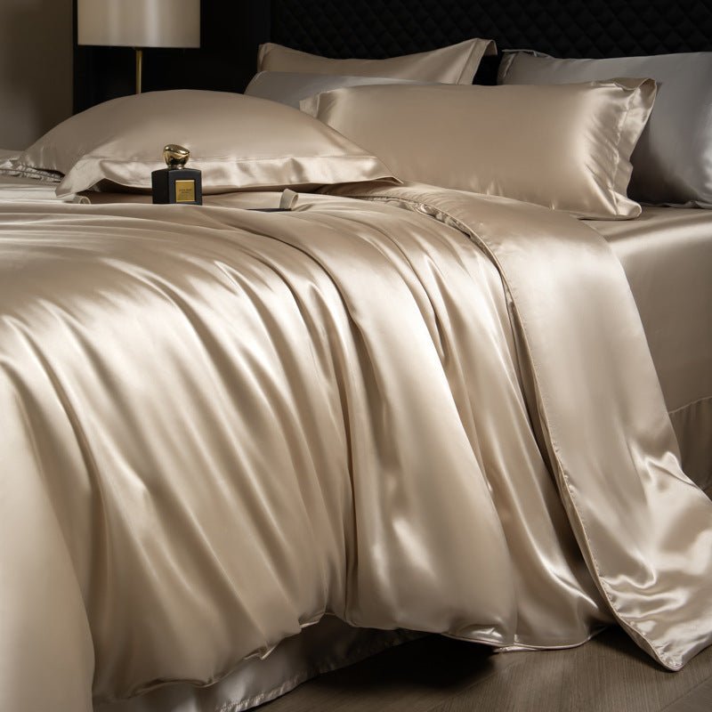 Luxury Real Double Sided Silk Naked-Sleep Duvet Cover Set - IVOIRART.COM