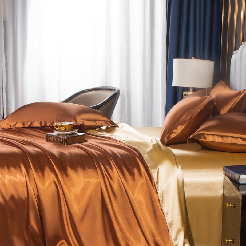 Luxury Real Double Sided Silk Naked-Sleep Duvet Cover Set - IVOIRART.COM