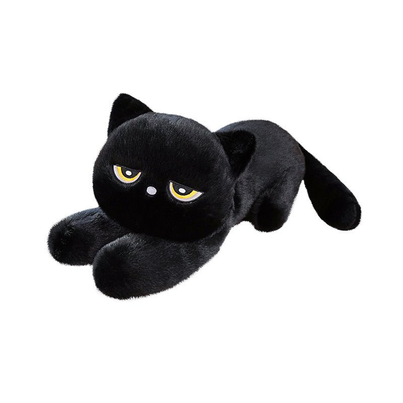 Lying-Down Black Cat Big Doll Pillow Plush Toy - IVOIRART.COM
