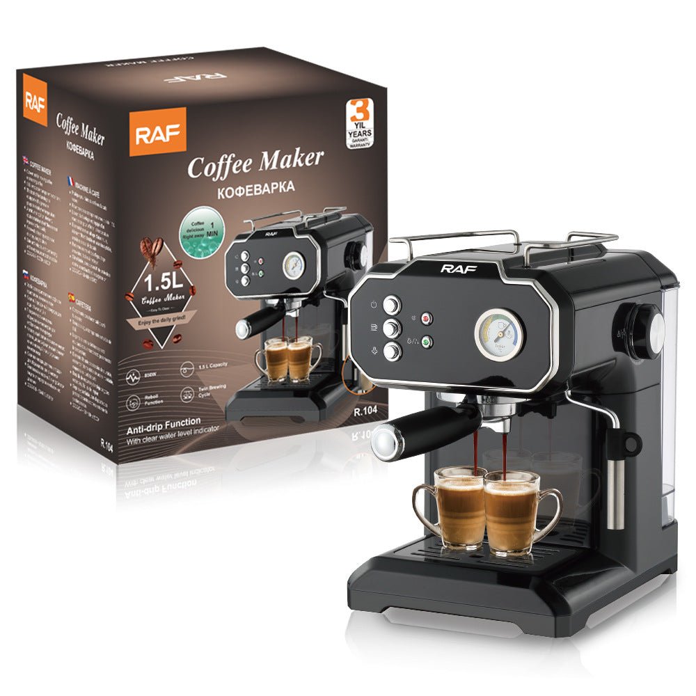 Machine à café domestique semi-automatique à vapeur haute pression pour mousse de lait - IVOIRART.COM