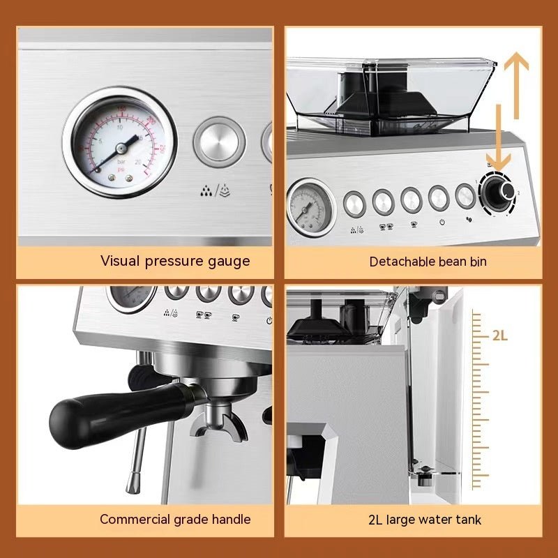 Machine à café italienne automatique entièrement domestique pour café moulu concentré - IVOIRART.COM
