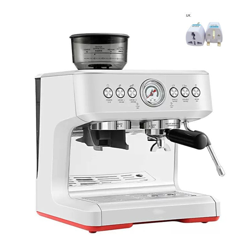 Machine à café semi-automatique compacte pour usage domestique, puissance 2200W, pression 20 bars, avec moulin et mousseur à lait - IVOIRART.COM